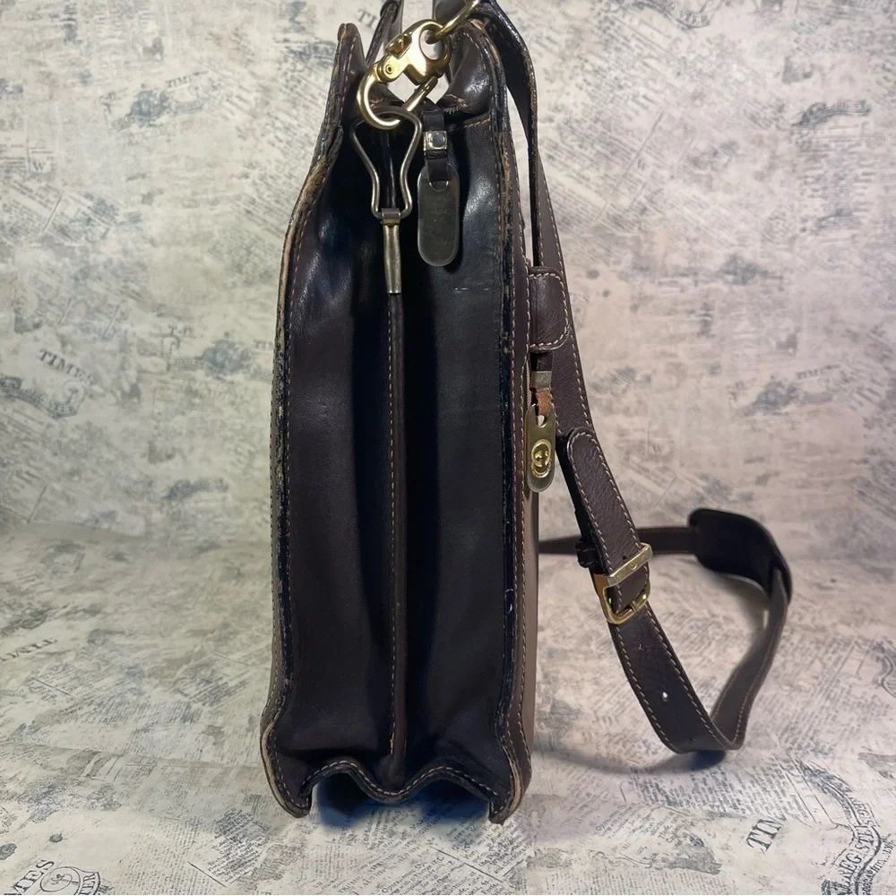 Rare Vintage Gucci Knight Crest Canvas & Leather Briefcase | Made in Italy